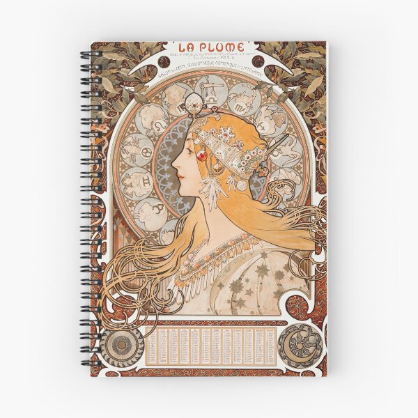 Item preview, Mucha Poster. Zodiaque or La Plume (ca. 1896–1897) by Alphonse Maria Mucha. Original from The Art Institute of Chicago. designed and sold by carlarmes.