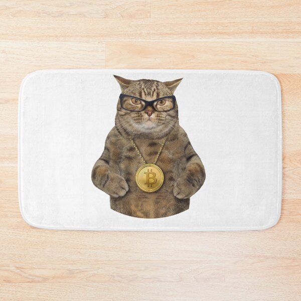 Item preview, Bitcoin (BTC), Cryptocurrency, Blockchain Kitty, Funny Cat T-Shirt designed and sold by WinningUniverse.