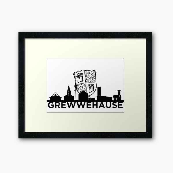 Grewwehause silhouette Framed Art Print