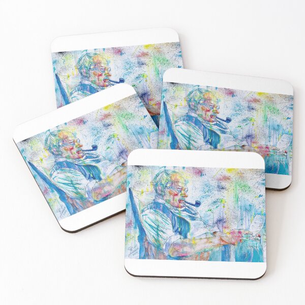 Item preview, CARL JUNG reading - watercolor portrait designed and sold by lautir.