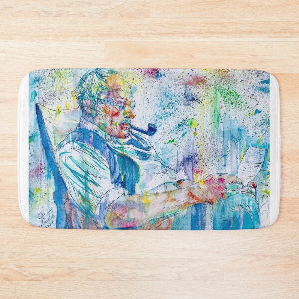 Item preview, CARL JUNG reading - watercolor portrait designed and sold by lautir.
