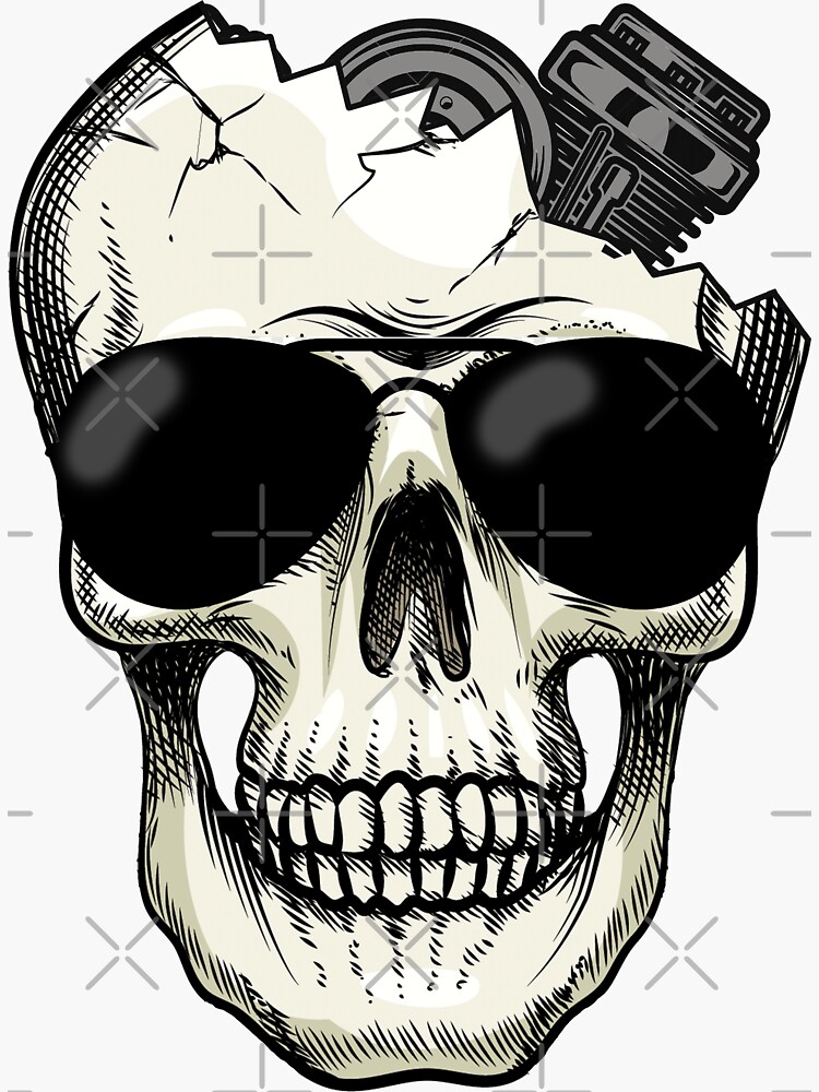 "Motorhead Skull" Sticker for Sale by dimitar-pnankov | Redbubble