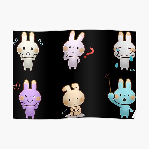 Piggy Roblox Bunny Posters Redbubble - roblox piggy bunny cute fanart