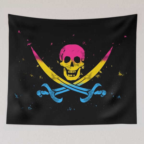 Item preview, Pan Pirate Flag designed and sold by Emrysartistry.