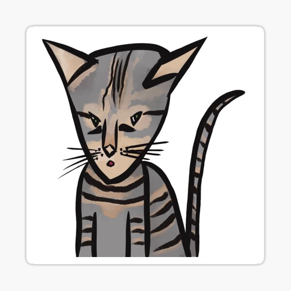 Tabby Cat Sticker