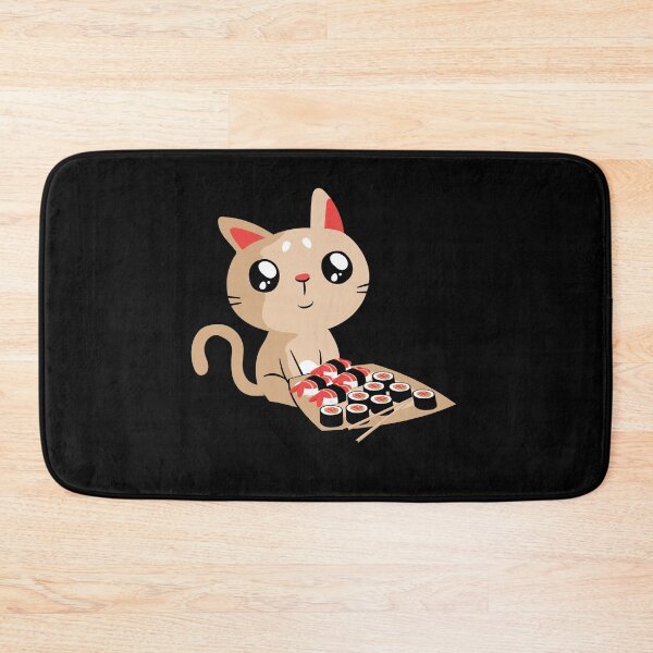 Item preview, Cute Cat With Sushi Rolls designed and sold by OnepixArt.