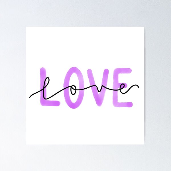 Item preview, Amor con letras a mano - Púrpura designed and sold by gbreshears.