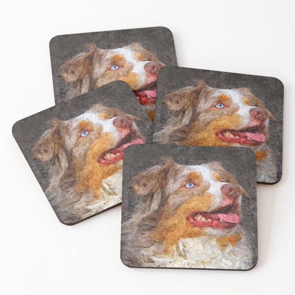 Item preview, Australian Shepherd dog digital art designed and sold by irinagingercat.