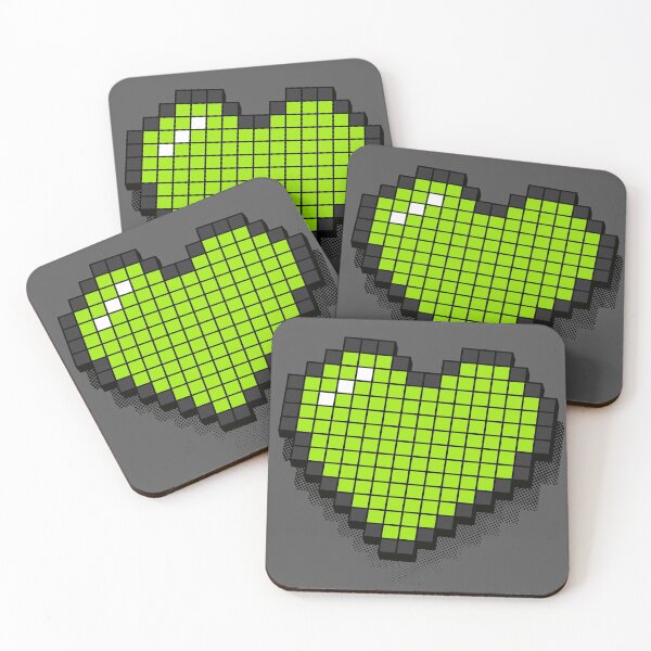 Item preview, Retro Pixel Heart - Neon Green 3D [Roufxis-Rb] designed and sold by RoufXis.