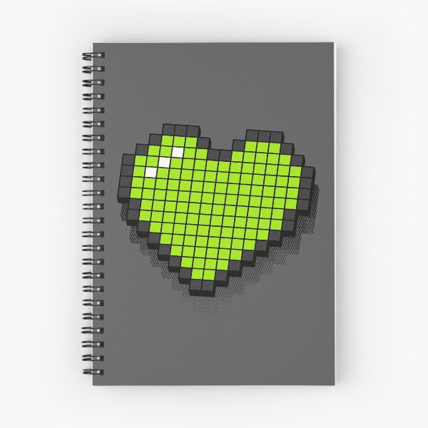 Artikelvorschau, Retro Pixel Heart - Neongrün 3D [Roufxis-Rb] entworfen und verkauft von RoufXis.