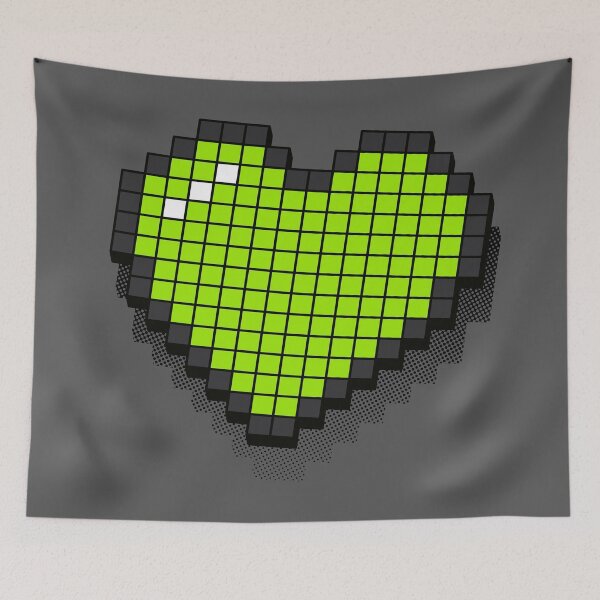 Item preview, Retro Pixel Heart - Neon Green 3D [Roufxis-Rb] designed and sold by RoufXis.