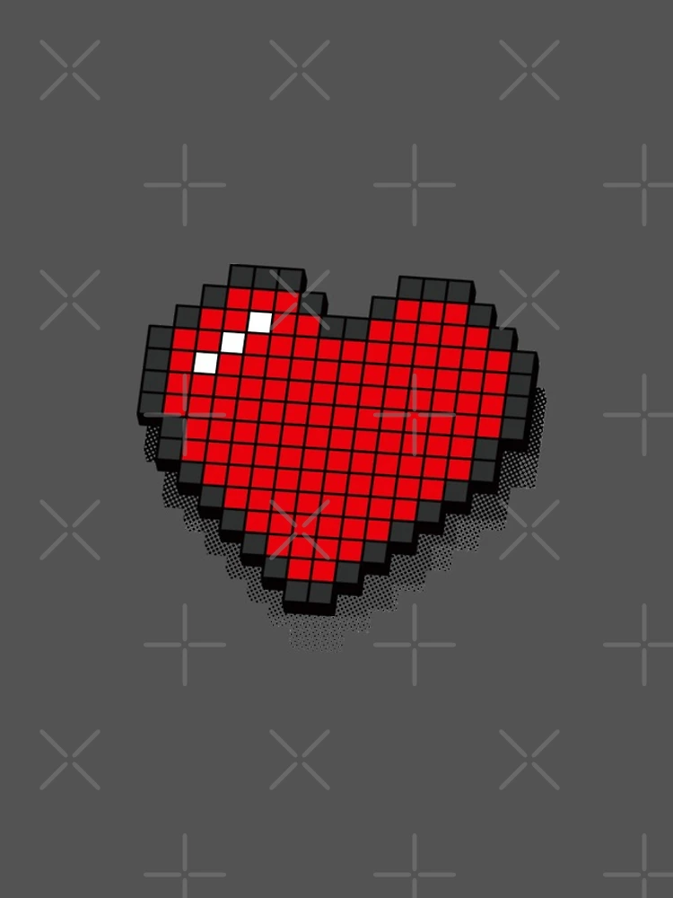 Thumbnail 4 of 4, Samsung Galaxy Phone Case, Retro Pixel Heart - Red 3D [Roufxis-Rb] designed and sold by RoufXis.