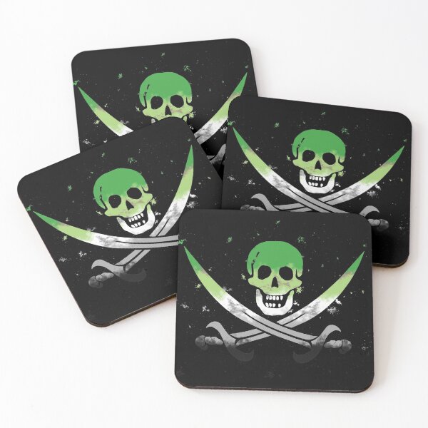 Item preview, Aromantic Pirate Flag designed and sold by Emrysartistry.