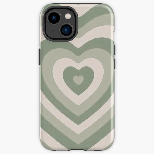sage green heart phone case iPhone Tough Case