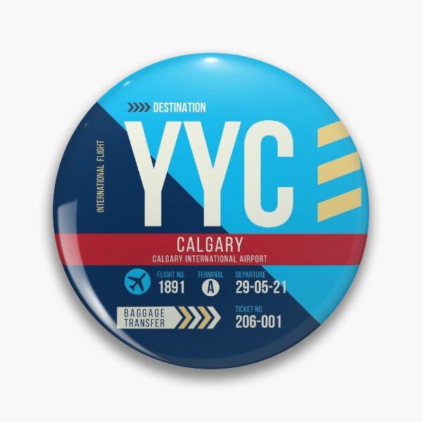 Item preview, Calgary (YYC) Airport Code Baggage Tag designed and sold by SLAG-Creative.