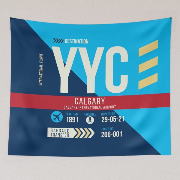 Item preview, Calgary (YYC) Airport Code Baggage Tag designed and sold by SLAG-Creative.
