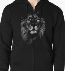 lion, indian lion Zipped Hoodie