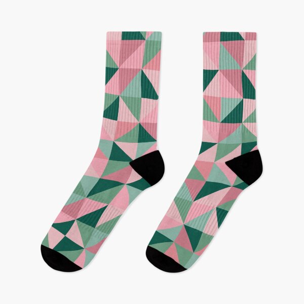 Item preview, Blush Pink and Green Geometric Pattern  designed and sold by OneThreeSix.