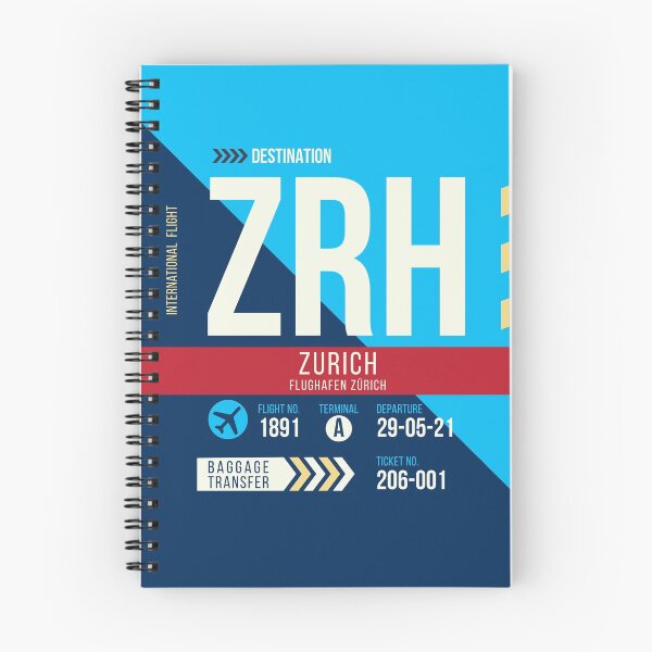 Item preview, Zurich (ZRH) Airport Code Baggage Tag designed and sold by SLAG-Creative.