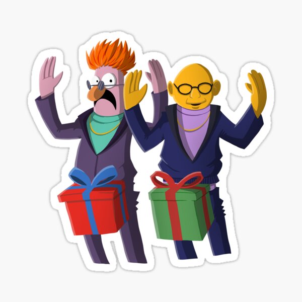 Beaker & Dr Bunsen - Dick in a box Sticker