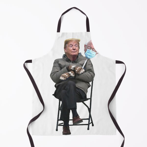 Item preview, Trump pretending to be Bernie Sanders with Mittens Sitting with Mask on inauguration day designed and sold by SiloPressCo.
