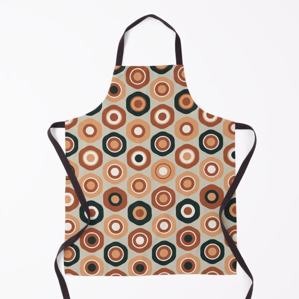 Item preview, Buttons - Geo Honeycomb Tile Pattern in Light Sage and Rust Tones designed and sold by kierkegaard.
