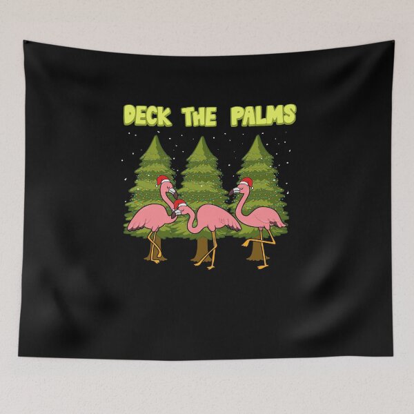Item preview, Deck The Palms Tropical Flamingos Christmas Palm Tree Gift designed and sold by MakeGoodChoices.