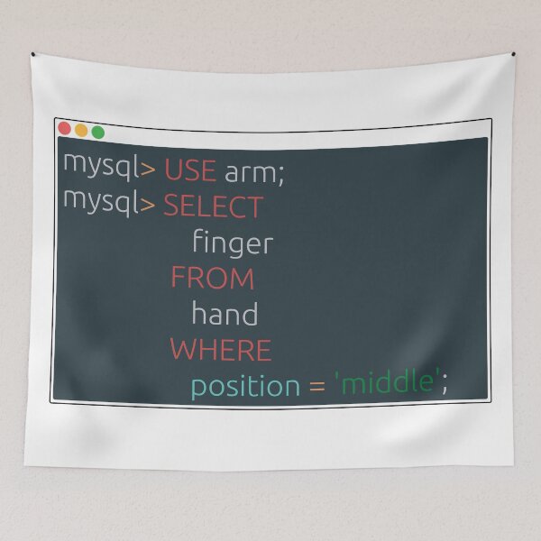 Item preview, MySQL Middle Finger designed and sold by albercuba.