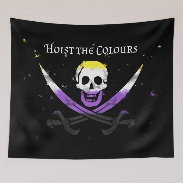 Item preview, Nonbinary Pirate Flag - Hoist The Colours designed and sold by Emrysartistry.