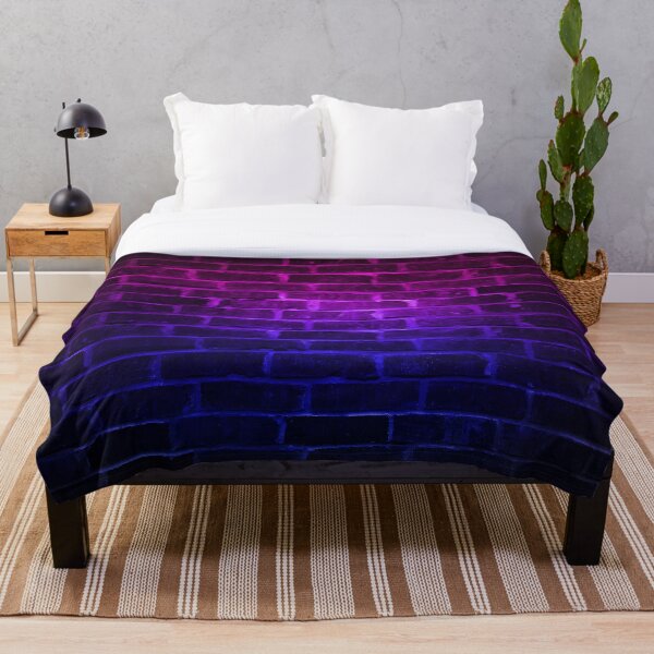 Item preview, Neon Brick Wall Background - Purple and Pink designed and sold by Eatmyshirtz.