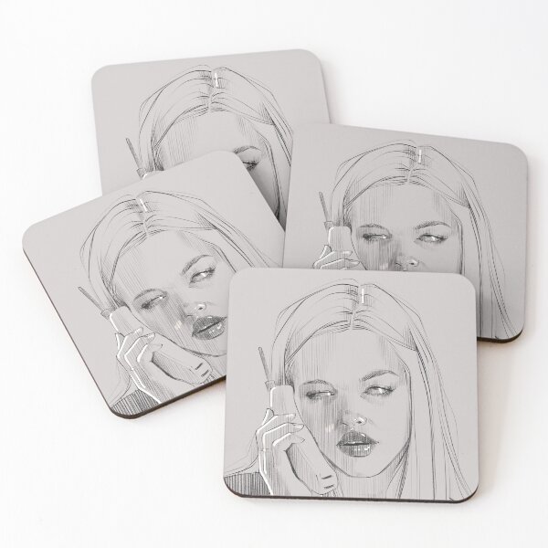 Item preview,  Pencil sketch of a girl with a home phone. The girl from the movie sketchbook. designed and sold by MOSSSART.