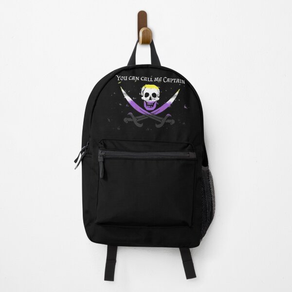 Item preview, Nonbinary Pirate Flag - You can call me Captain designed and sold by Emrysartistry.