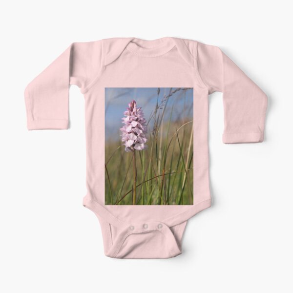 Spotted Orchid, Portnoo, Co. Donegal Long Sleeve Baby One-Piece
