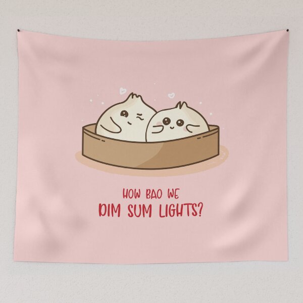Item preview, How Bao Dim Sum Lights Asian Food Pun, Love Cute Kawaii Valentines Gift for her, for him, Anniversary designed and sold by ruepix.