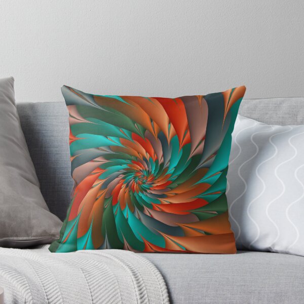 Item preview, Green & Orange Spiral Fractal  designed and sold by Kitty Bitty.