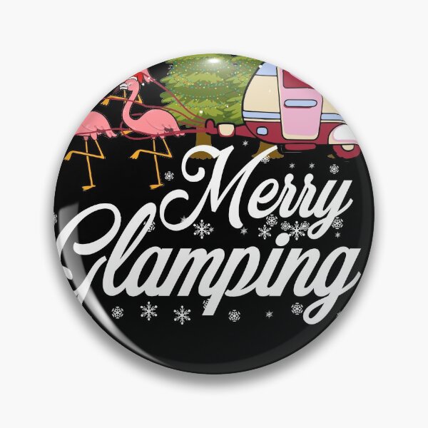 Item preview, Merry Glamping Pink Flamingo Birds Christmas Camper Gift  designed and sold by MakeGoodChoices.