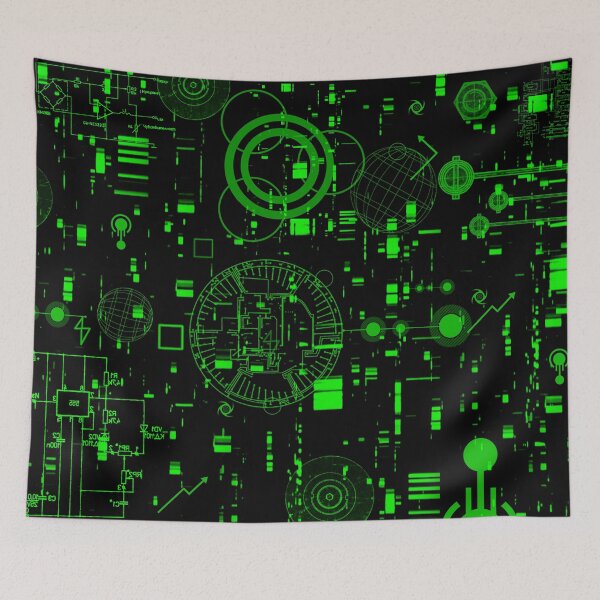 Item preview, Black green tech designed and sold by Coffinstaple.