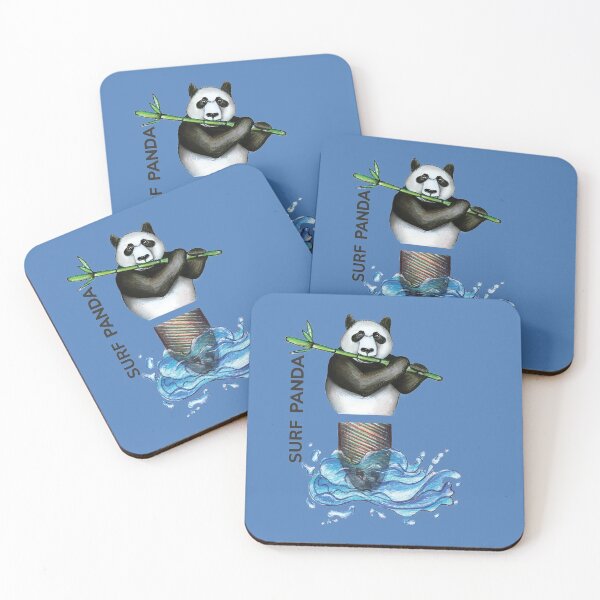 Item preview, SURF PANDA by FrankenDuo azure blue designed and sold by FrankenDuo.