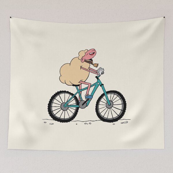 Item preview, Sheep Riding A Bicycle designed and sold by OnepixArt.