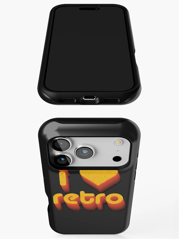 Thumbnail 3 of 4, iPhone Case, I heart Retro (worn) [Roufxis-Rb] designed and sold by RoufXis.