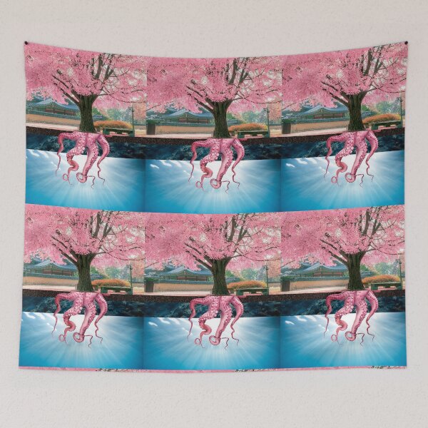 Item preview, Cherry Blossom Tree and Pink Octopus Tentacles for Roots designed and sold by BrokenUnicorn.