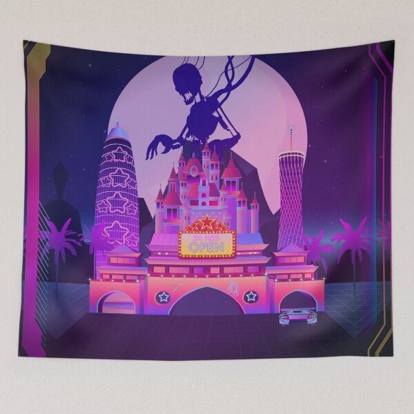 Item preview, CyberPunk Road Stop designed and sold by CosmicBee.