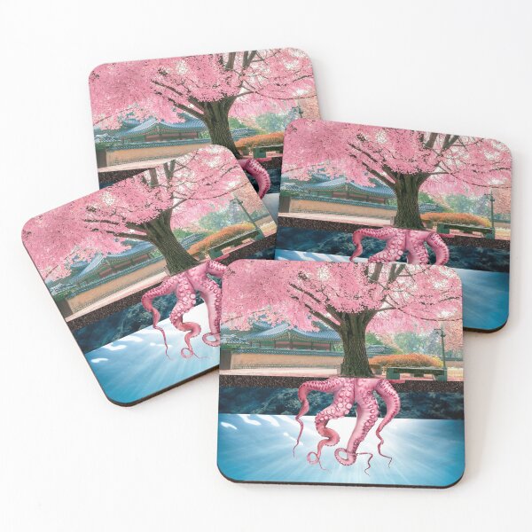 Item preview, Cherry Blossom Tree and Pink Octopus Tentacles for Roots designed and sold by BrokenUnicorn.