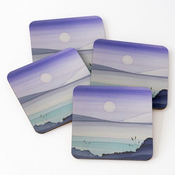 Item preview, Cold winter moods - alcohol ink - dream landscape  designed and sold by ApArtPaintings.