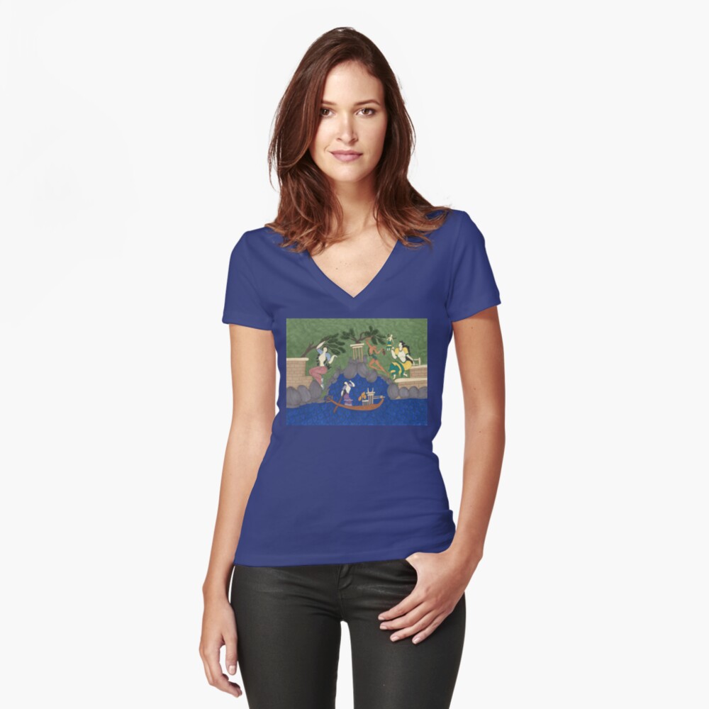 Item preview, Fitted V-Neck T-Shirt designed and sold by MsLauraPerry.