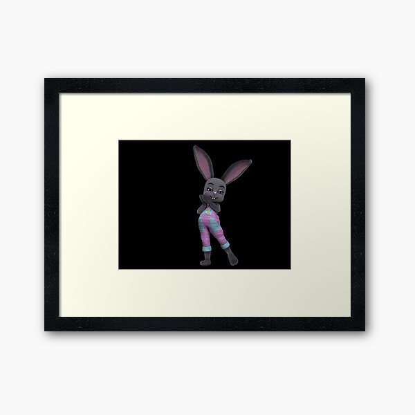 Funny Bunny Rabbits Wall Art Redbubble - dazzling bunny ears roblox