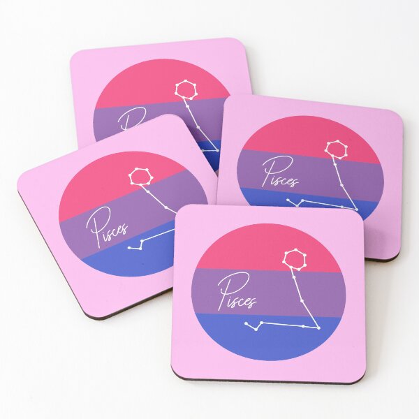 Item preview, Pisces Zodiac Sign With Bi Pride Colours designed and sold by tinyteacups.