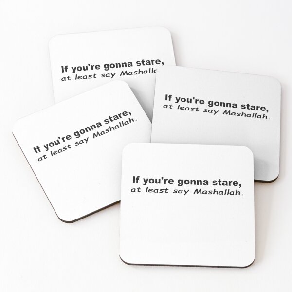 Item preview, If you're gonna stare at least say Mashallah - Text Sticker funny gift Sticker designed and sold by shopcup.