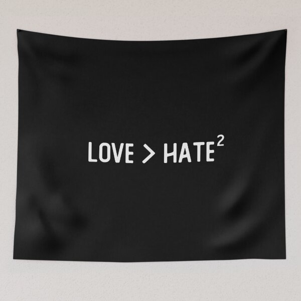 Item preview, Love is greater than double hate, love > hate inspirational quote designed and sold by alenaz.