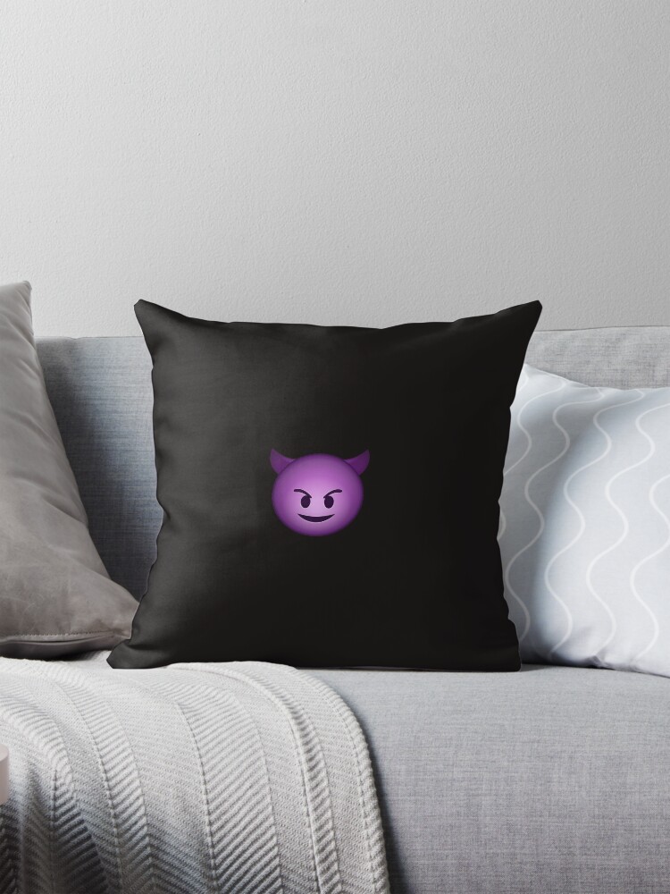 Purple emoji pillow hotsell